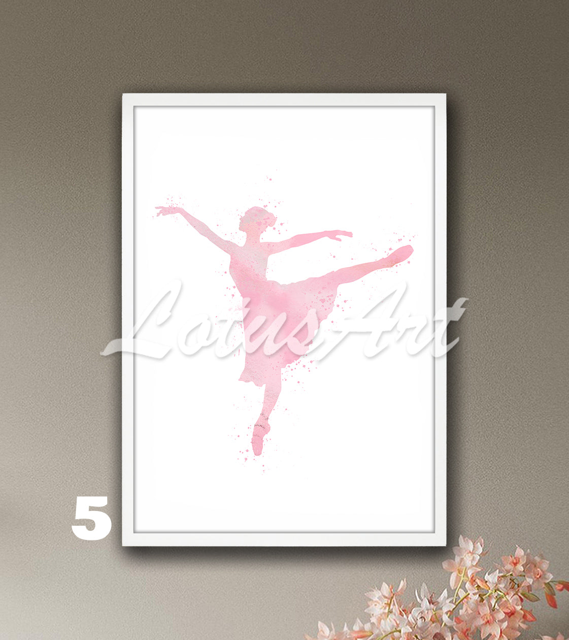 Ballerina Watercolor Print | Ballet Dancer Wall Art | Girl Room Decor | Ballerina Gift