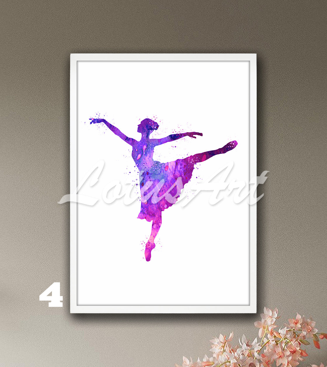 Ballerina Watercolor Print | Ballet Dancer Wall Art | Girl Room Decor | Ballerina Gift