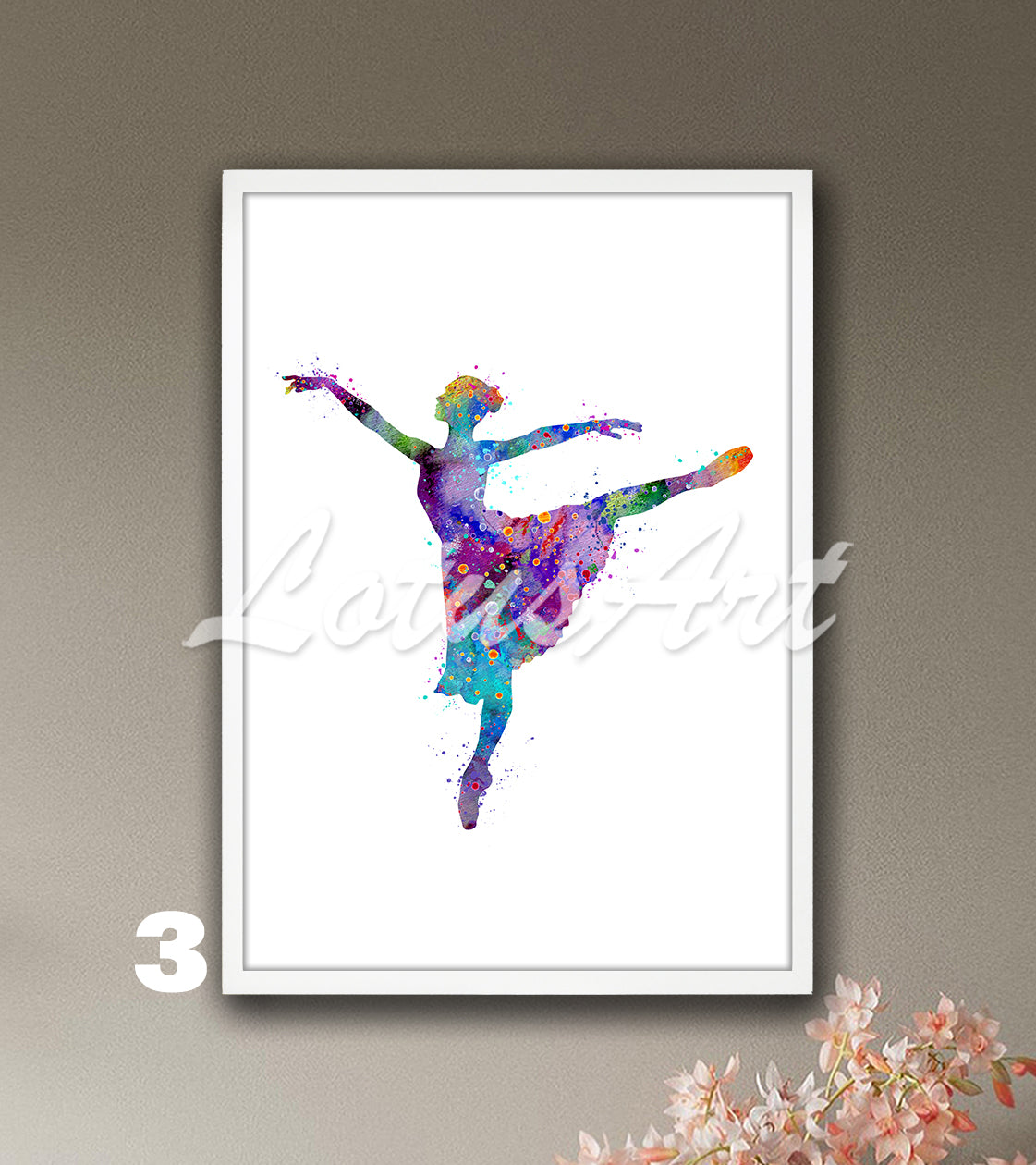Ballerina Watercolor Print | Ballet Dancer Wall Art | Girl Room Decor | Ballerina Gift