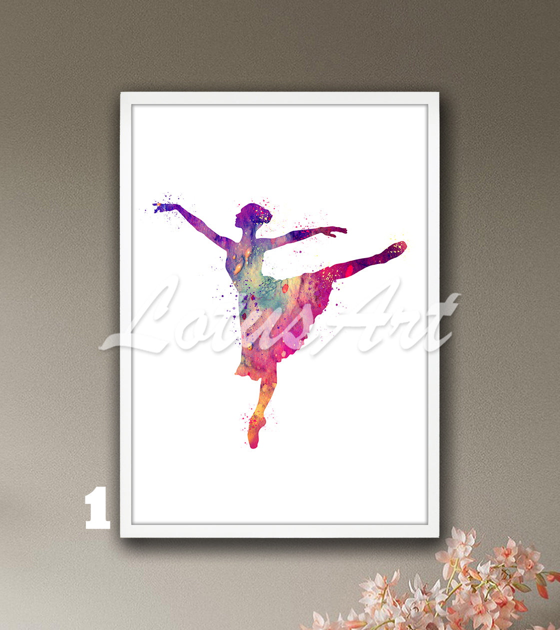 Ballerina Watercolor Print | Ballet Dancer Wall Art | Girl Room Decor | Ballerina Gift