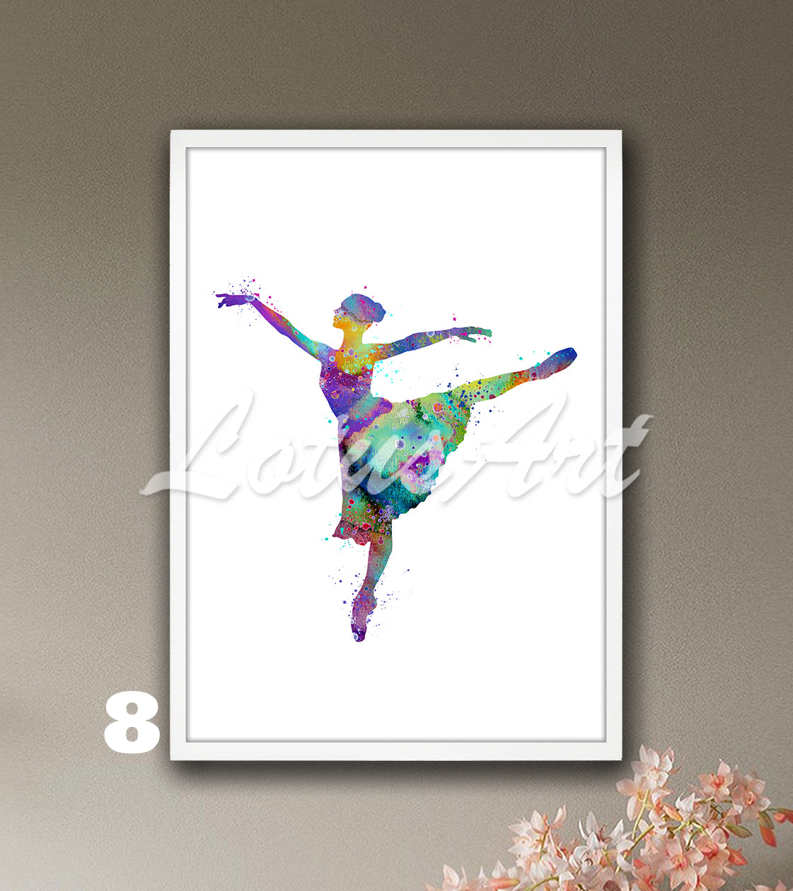 Ballerina Watercolor Print | Ballet Dancer Wall Art | Girl Room Decor | Ballerina Gift