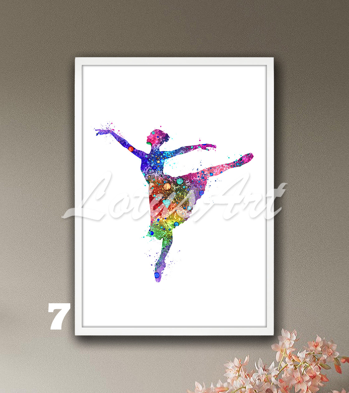 Ballerina Watercolor Print | Ballet Dancer Wall Art | Girl Room Decor | Ballerina Gift