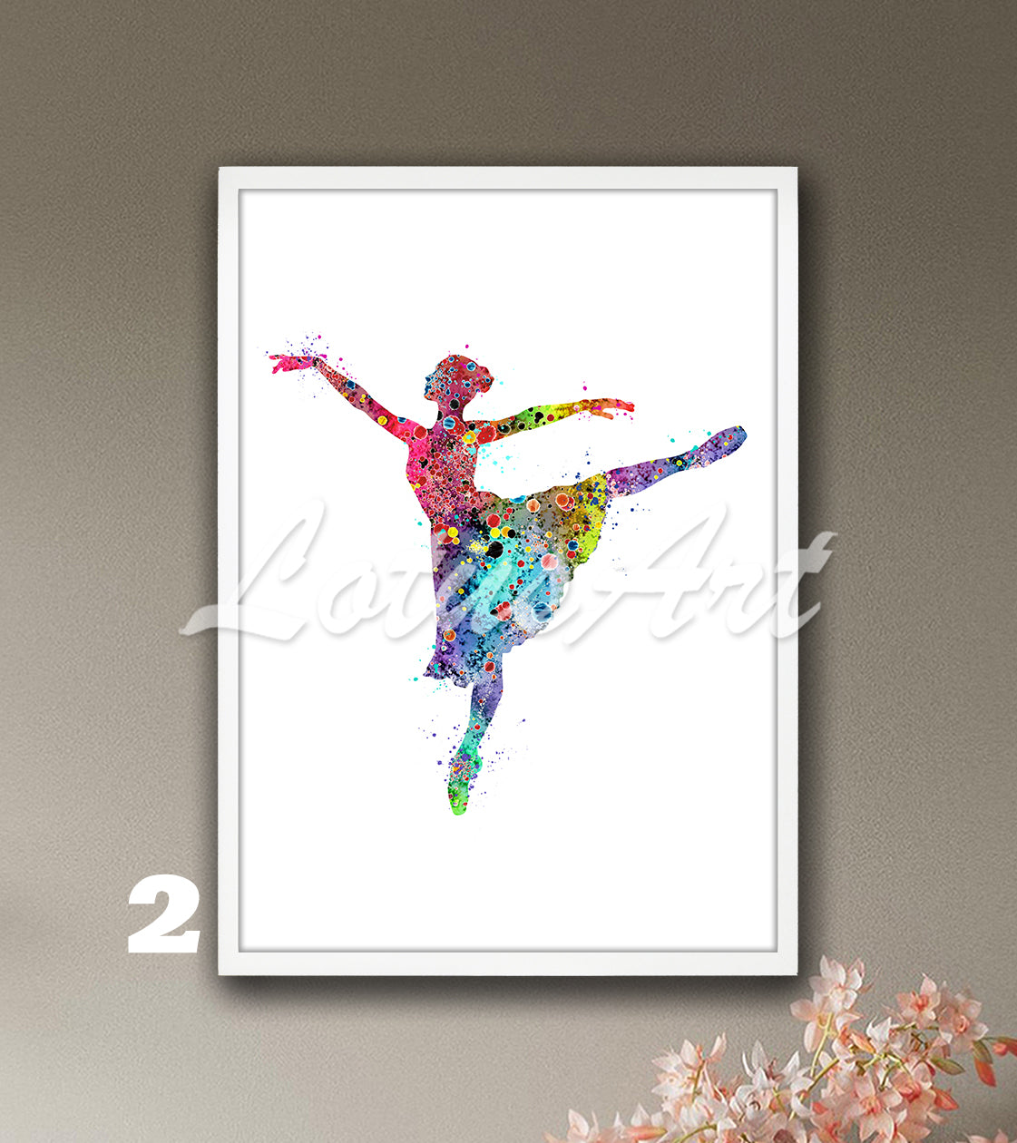 Ballerina Watercolor Print | Ballet Dancer Wall Art | Girl Room Decor | Ballerina Gift