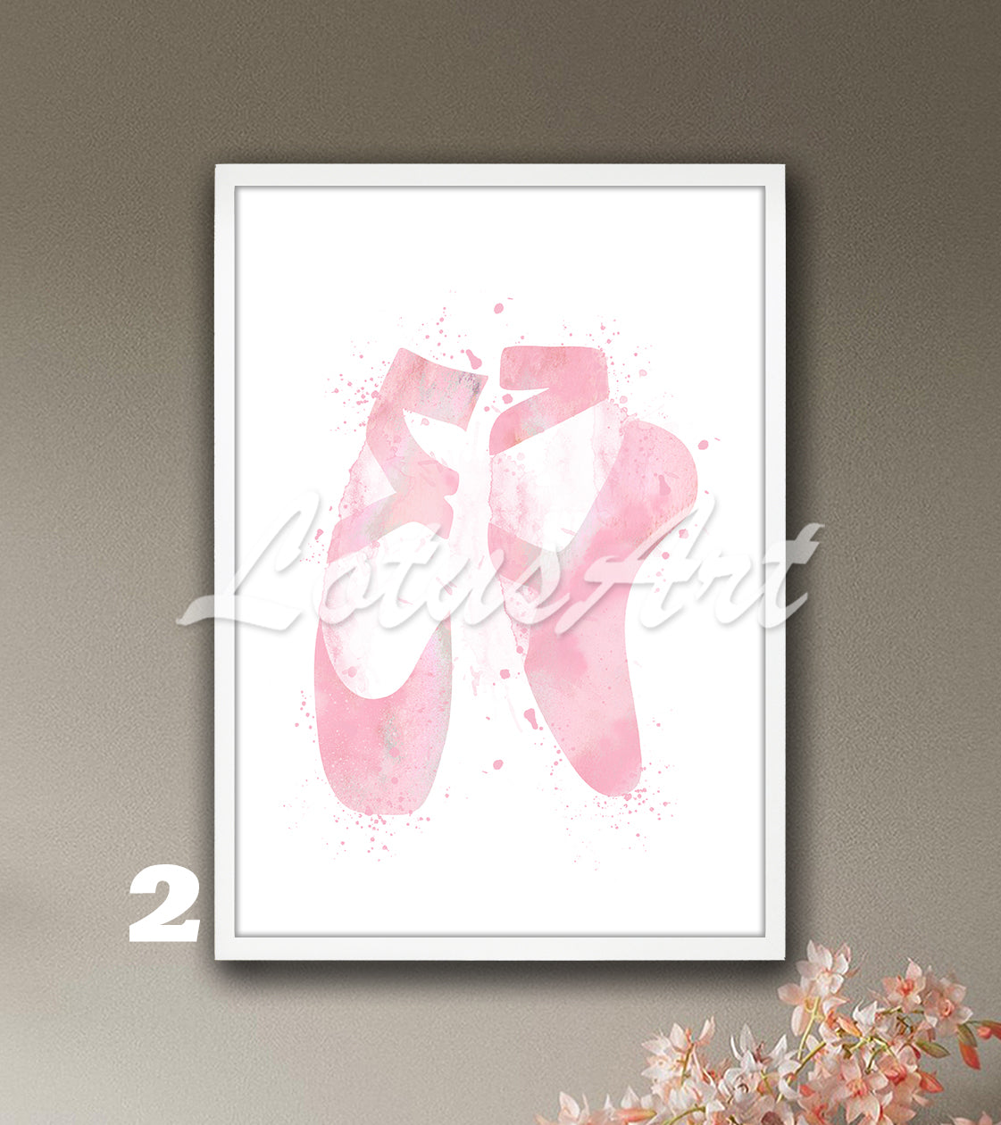 Watercolor Ballet Shoes Art Print – Ballerina Gift & Kids Room Decor