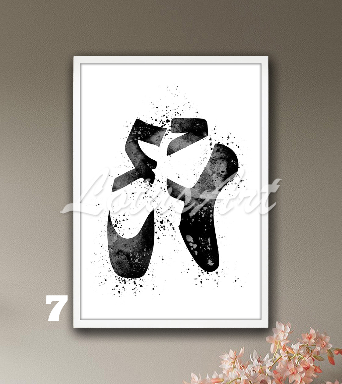 Watercolor Ballet Shoes Art Print – Ballerina Gift & Kids Room Decor