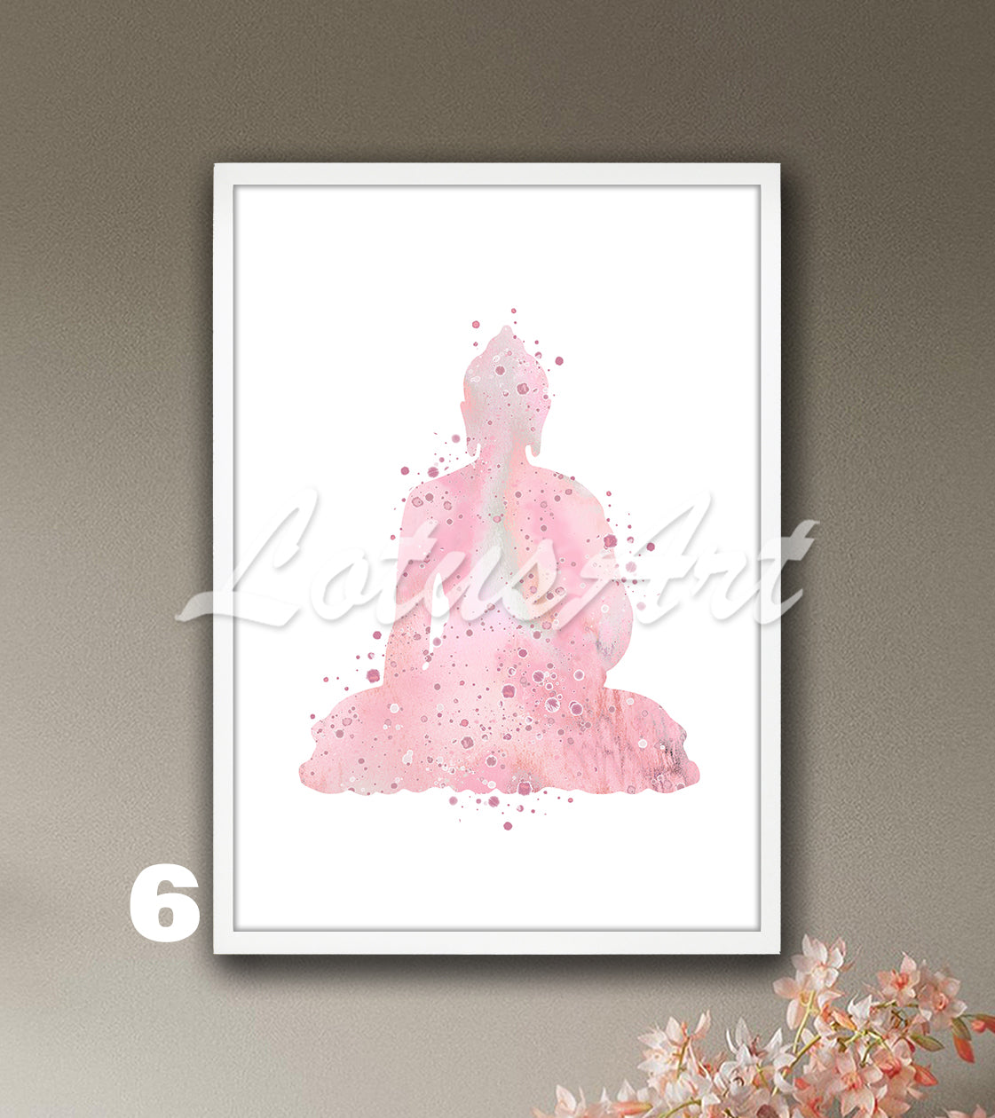 Buddha Watercolor Print – Zen Yoga Meditation Spiritual Wall Art, Buddhism Home Decor