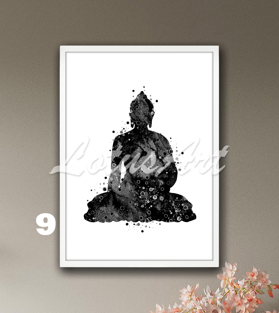 Buddha Watercolor Print – Zen Yoga Meditation Spiritual Wall Art, Buddhism Home Decor