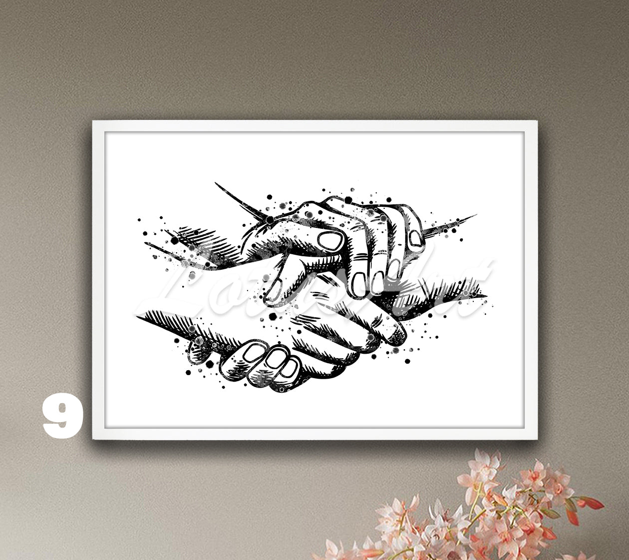 Caring Hands Watercolor Print – Medical Wall Art & Nurse Gift