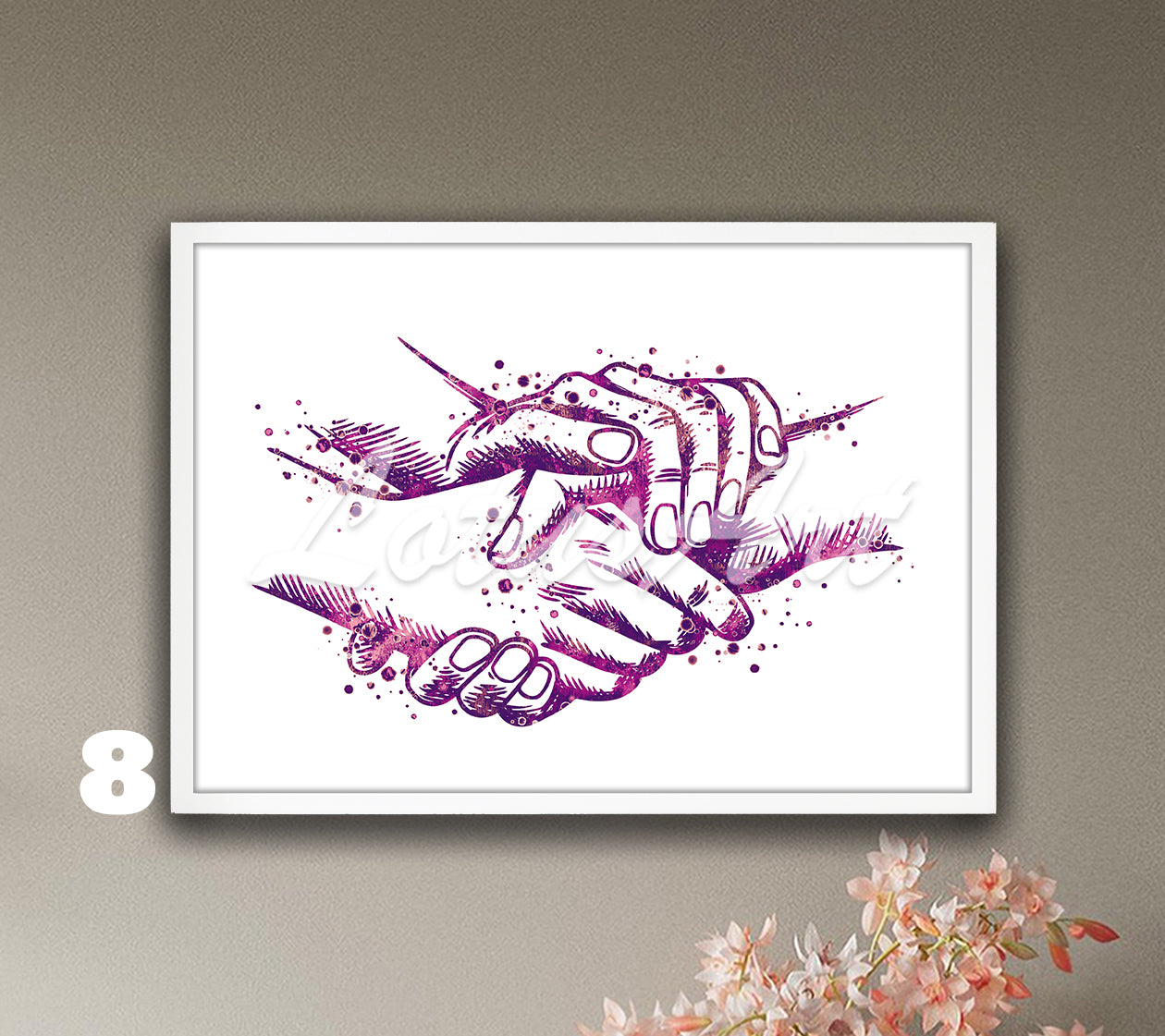 Caring Hands Watercolor Print – Medical Wall Art & Nurse Gift