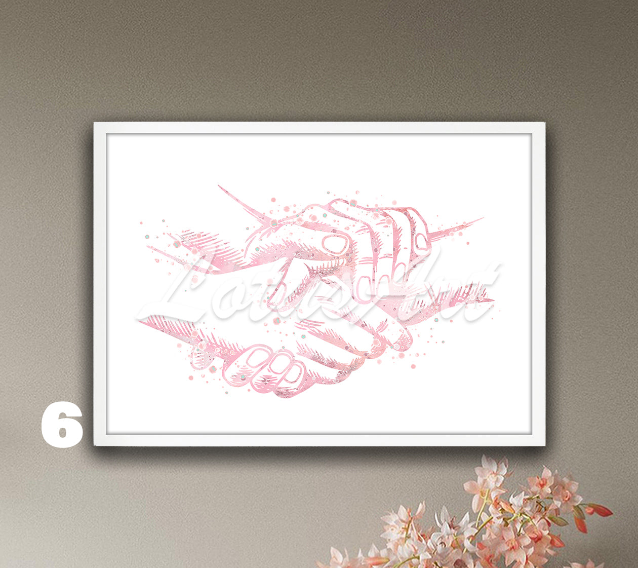 Caring Hands Watercolor Print – Medical Wall Art & Nurse Gift