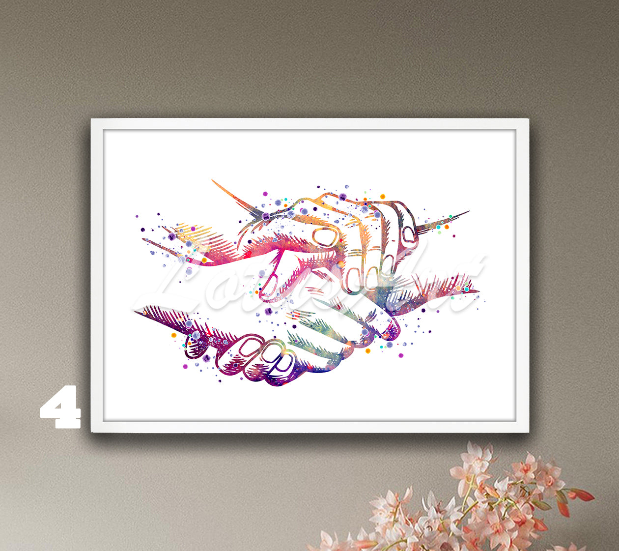 Caring Hands Watercolor Print – Medical Wall Art & Nurse Gift