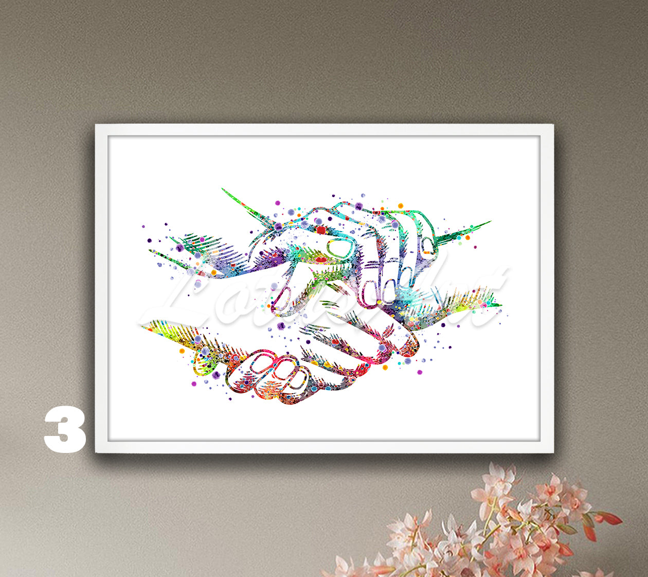 Caring Hands Watercolor Print – Medical Wall Art & Nurse Gift