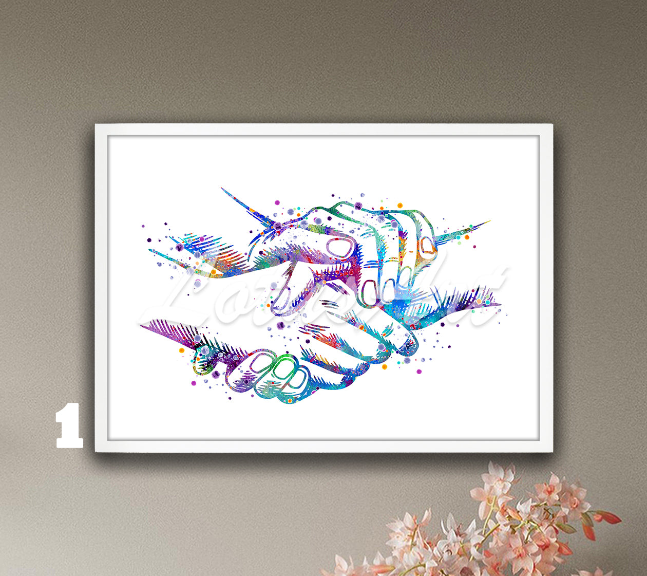 Caring Hands Watercolor Print – Medical Wall Art & Nurse Gift