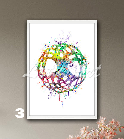 Celtic Tree of Life Watercolor Art Print – Spiritual Family Tree Wall Home Decor