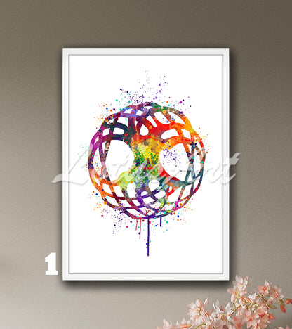Celtic Tree of Life Watercolor Art Print – Spiritual Family Tree Wall Home Decor