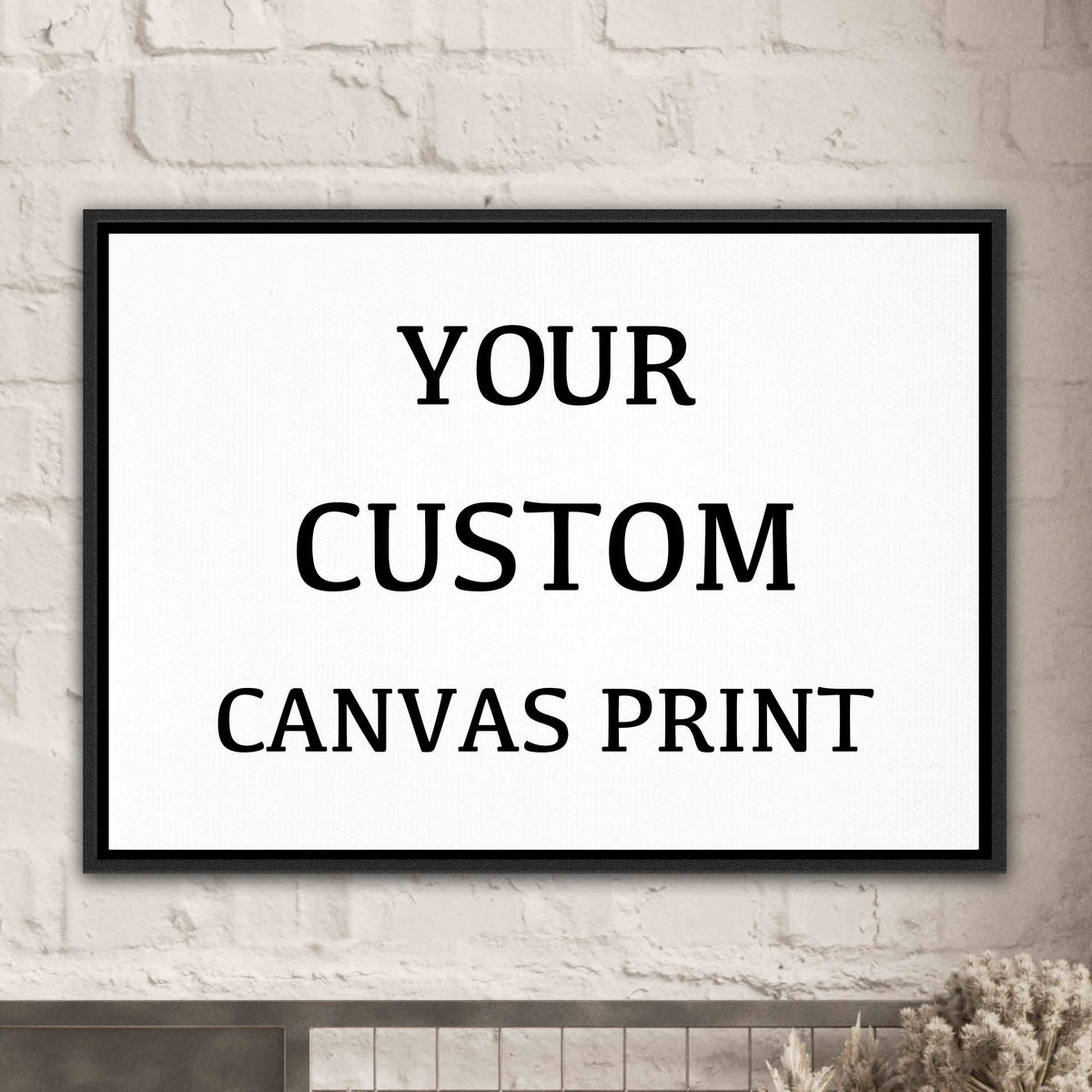Made-to-order art print with an individual design based on your chosen theme, with “Your Custom Canvas Print” text