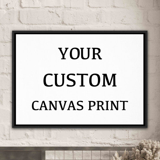 Made-to-order art print with an individual design based on your chosen theme, with “Your Custom Canvas Print” text