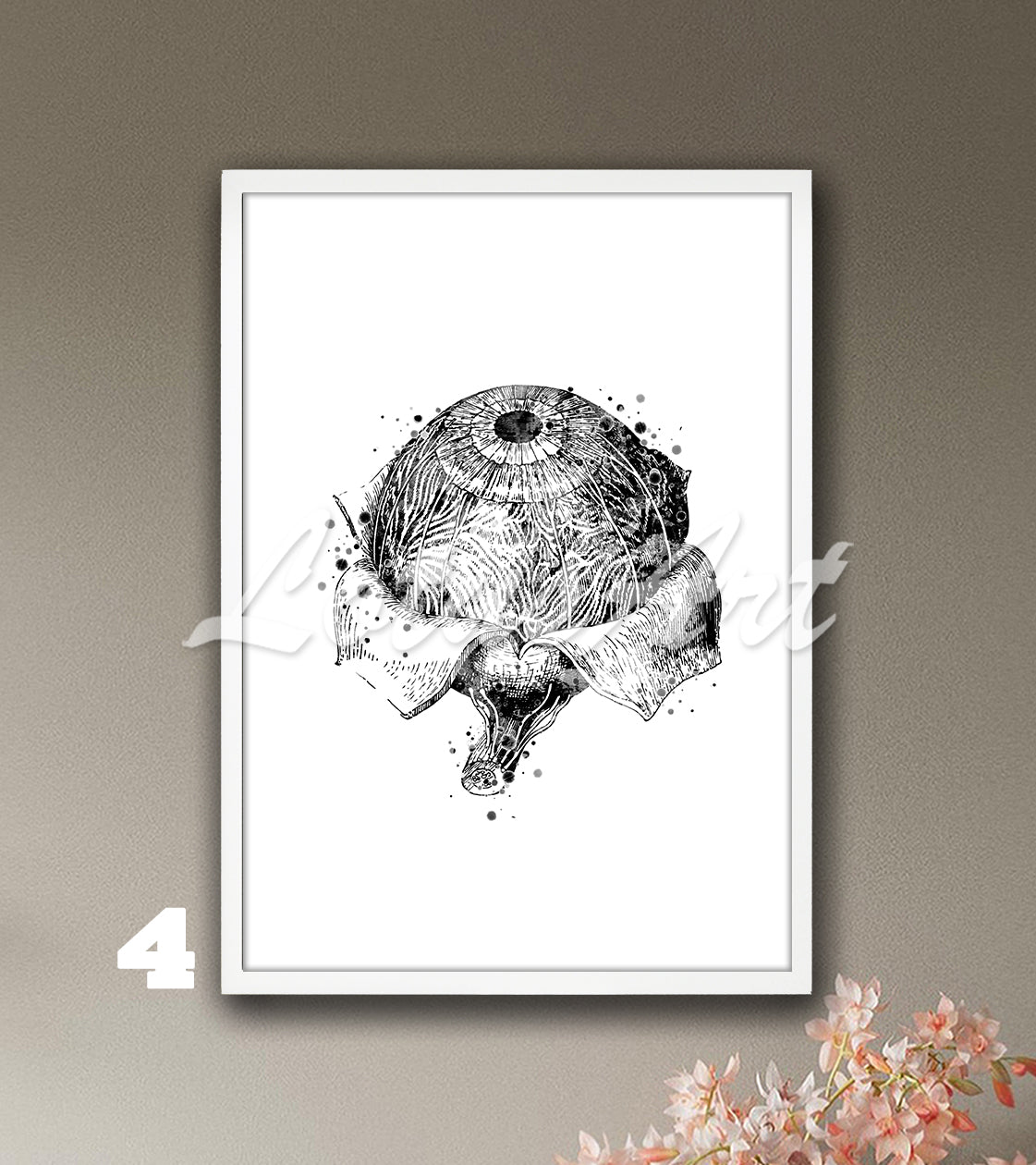 Eye Anatomy Watercolor Art Print – Medical Poster for Optometry & Ophthalmology
