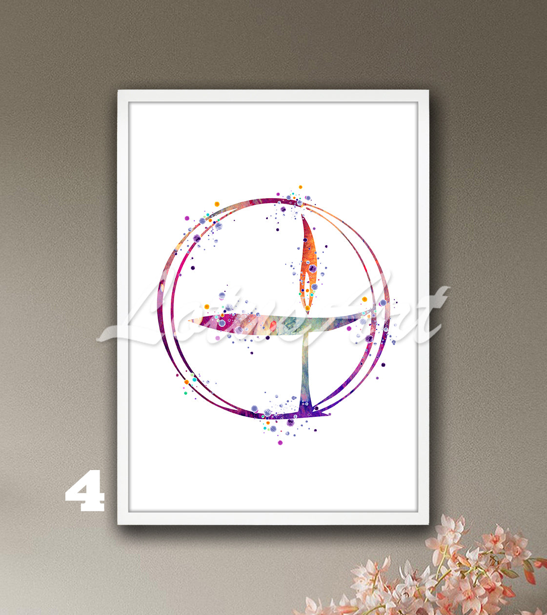 Flaming Chalice Watercolor Print – Unitarian Universalist Symbol Art – Religious Decor – UU Gifts