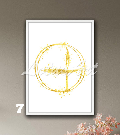 Flaming Chalice Watercolor Print – Unitarian Universalist Symbol Art – Religious Decor – UU Gifts