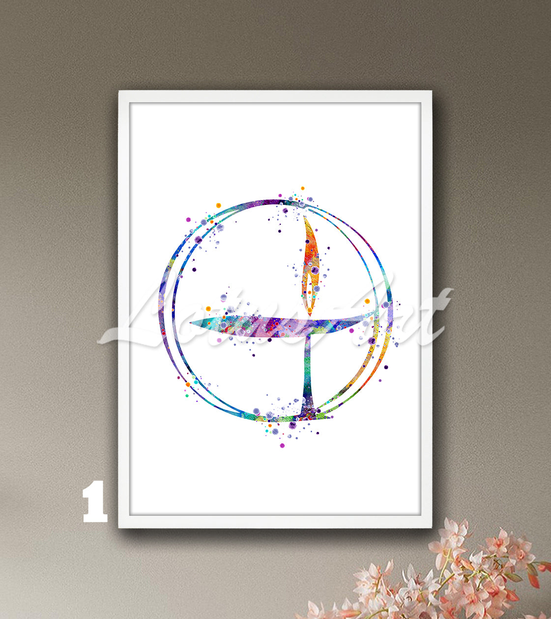 Flaming Chalice Watercolor Print – Unitarian Universalist Symbol Art – Religious Decor – UU Gifts