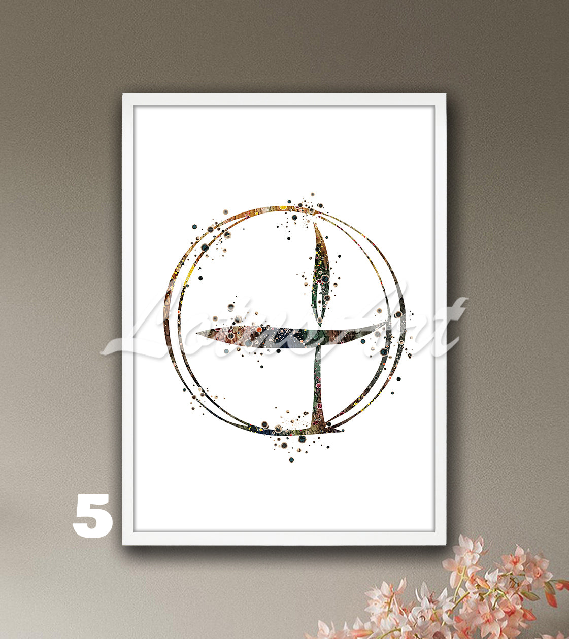 Flaming Chalice Watercolor Print – Unitarian Universalist Symbol Art – Religious Decor – UU Gifts