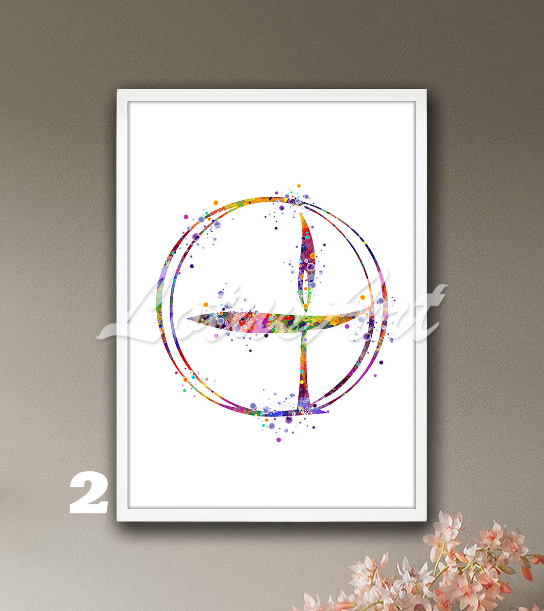 Flaming Chalice Watercolor Print – Unitarian Universalist Symbol Art – Religious Decor – UU Gifts