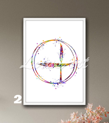 Flaming Chalice Watercolor Print – Unitarian Universalist Symbol Art – Religious Decor – UU Gifts