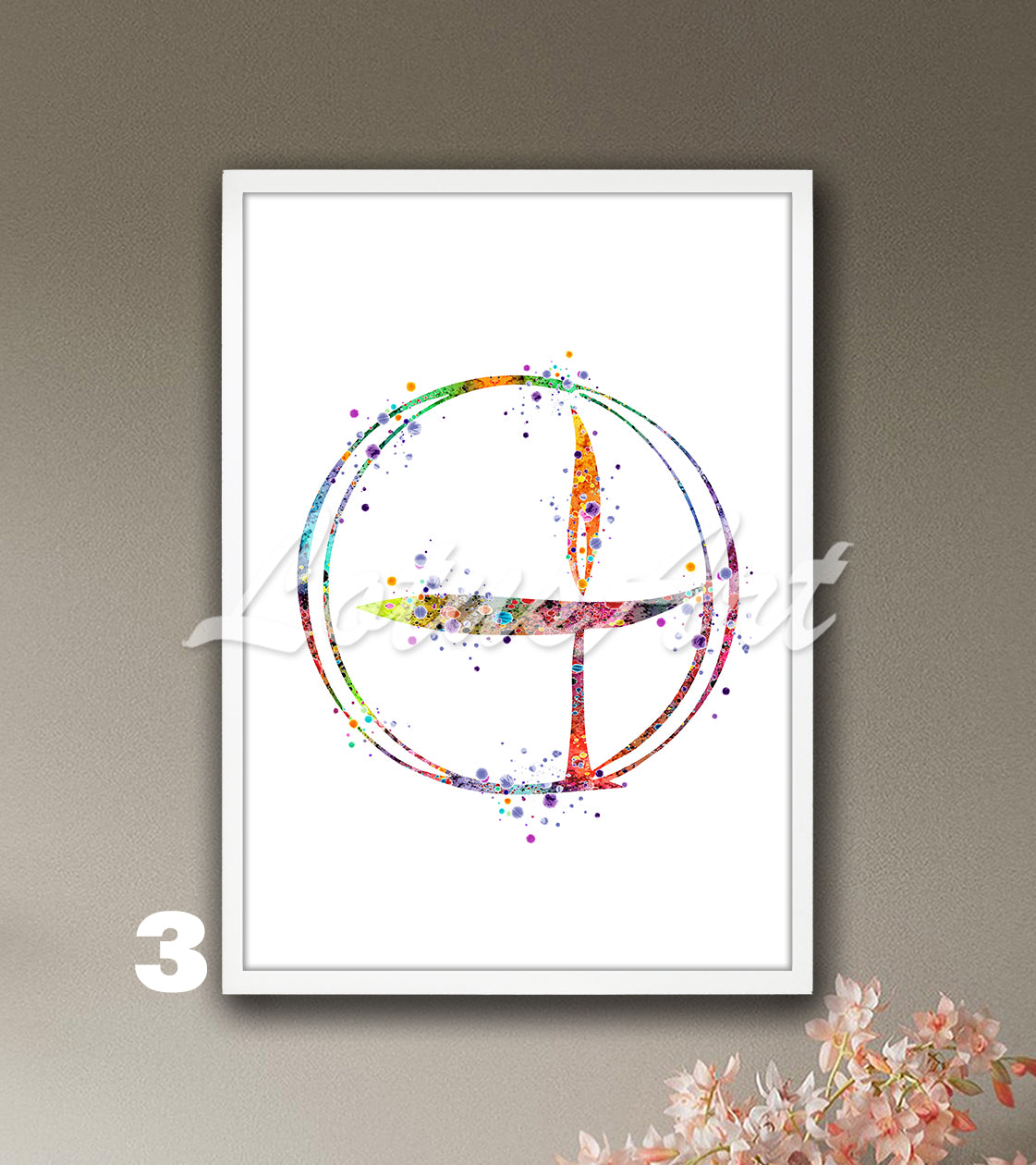 Flaming Chalice Watercolor Print – Unitarian Universalist Symbol Art – Religious Decor – UU Gifts