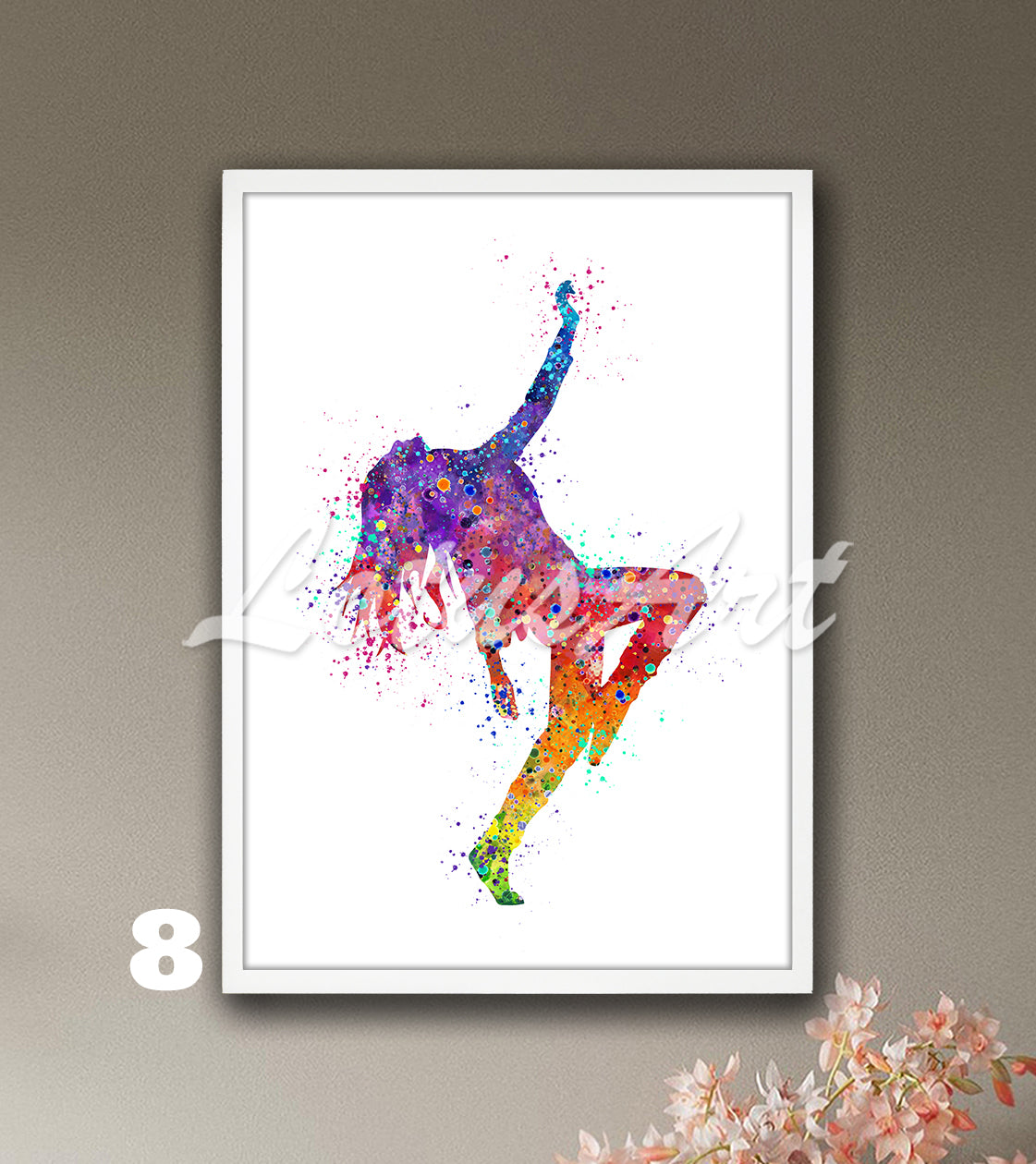 Girl Hip Hop Dancer Watercolor Print – Street Dance Wall Art – Girls Room Decor & Gifts