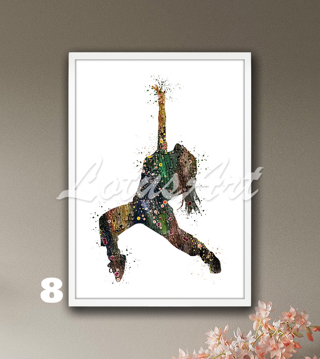 Hip Hop Girl Dancer Watercolor Print – Street Dance Wall Art for Kids