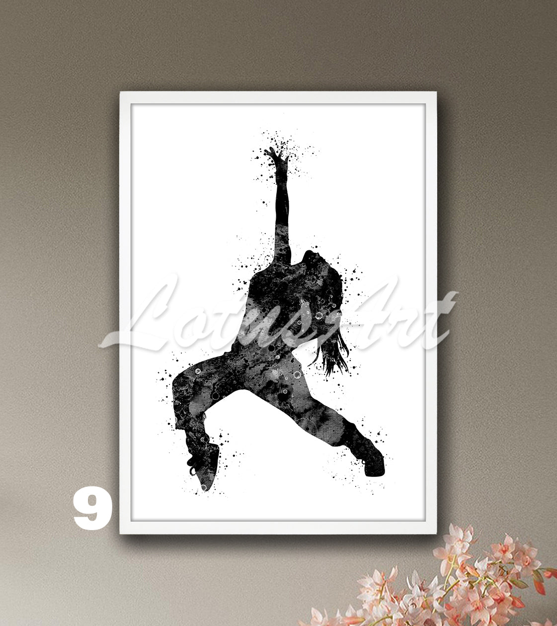 Hip Hop Girl Dancer Watercolor Print – Street Dance Wall Art for Kids