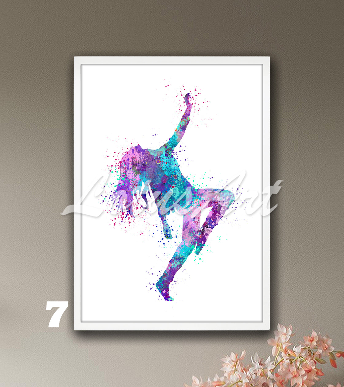 Girl Hip Hop Dancer Watercolor Print – Street Dance Wall Art – Girls Room Decor & Gifts