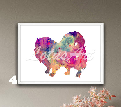 Pomeranian Dog Watercolor Wall Art Print – Kids Room Decor & Pet Owner Gift