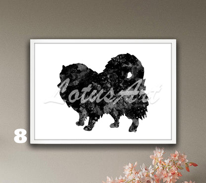 Pomeranian Dog Watercolor Wall Art Print – Kids Room Decor & Pet Owner Gift