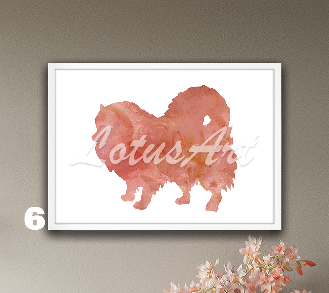 Pomeranian Dog Watercolor Wall Art Print – Kids Room Decor & Pet Owner Gift