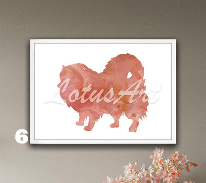 Pomeranian Dog Watercolor Wall Art Print – Kids Room Decor & Pet Owner Gift